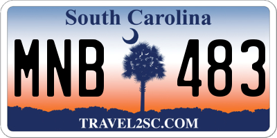 SC license plate MNB483