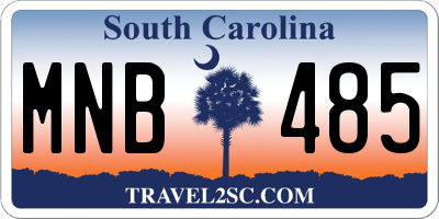 SC license plate MNB485
