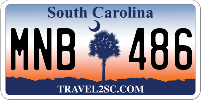 SC license plate MNB486