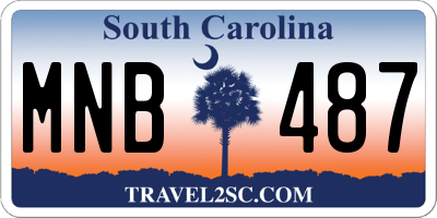 SC license plate MNB487