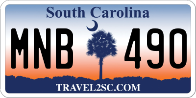 SC license plate MNB490