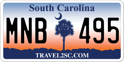 SC license plate MNB495