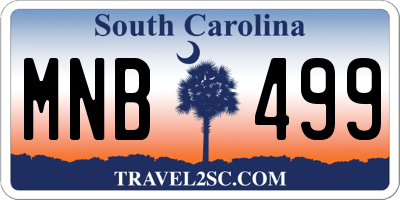 SC license plate MNB499