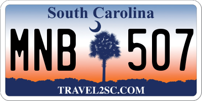 SC license plate MNB507