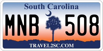 SC license plate MNB508