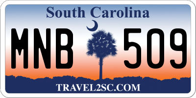 SC license plate MNB509