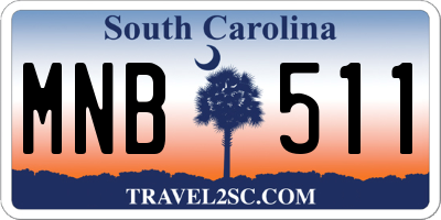 SC license plate MNB511