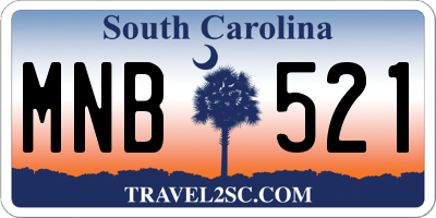 SC license plate MNB521