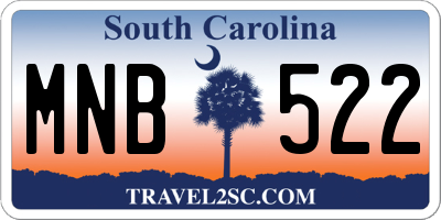 SC license plate MNB522