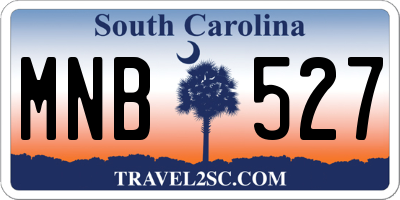 SC license plate MNB527