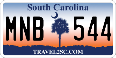 SC license plate MNB544