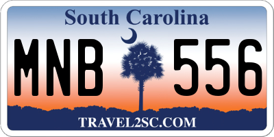 SC license plate MNB556