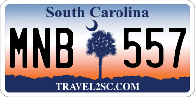 SC license plate MNB557