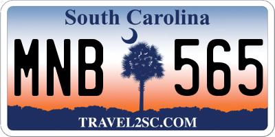 SC license plate MNB565