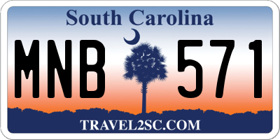 SC license plate MNB571