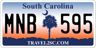 SC license plate MNB595