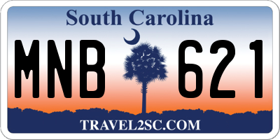 SC license plate MNB621