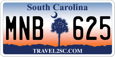 SC license plate MNB625