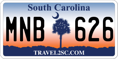 SC license plate MNB626