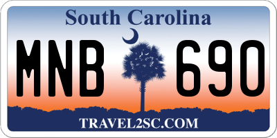SC license plate MNB690