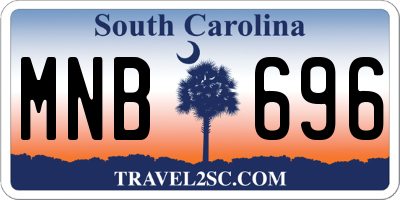 SC license plate MNB696