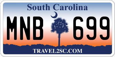 SC license plate MNB699