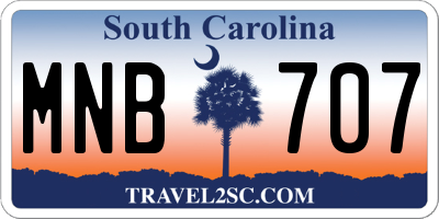 SC license plate MNB707