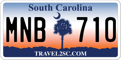SC license plate MNB710