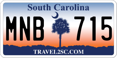 SC license plate MNB715