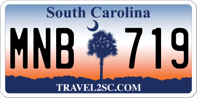 SC license plate MNB719