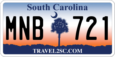SC license plate MNB721