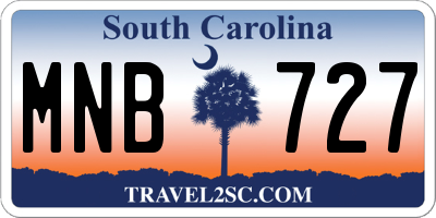 SC license plate MNB727