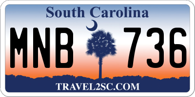 SC license plate MNB736