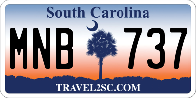 SC license plate MNB737