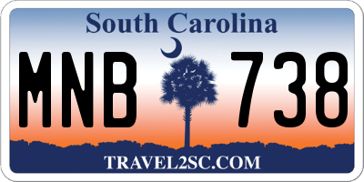 SC license plate MNB738