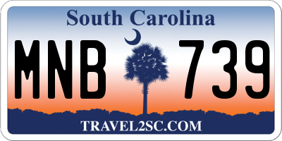 SC license plate MNB739