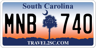 SC license plate MNB740
