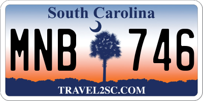 SC license plate MNB746