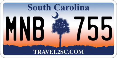 SC license plate MNB755