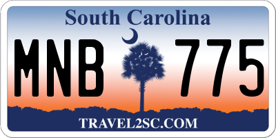 SC license plate MNB775