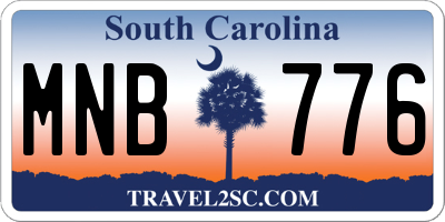 SC license plate MNB776