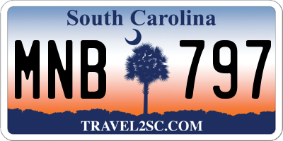 SC license plate MNB797