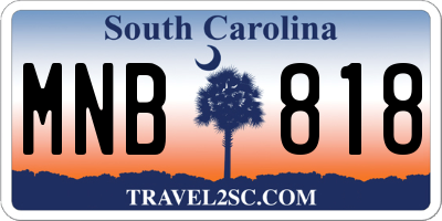 SC license plate MNB818