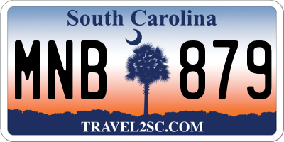 SC license plate MNB879