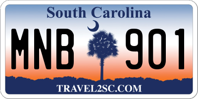 SC license plate MNB901