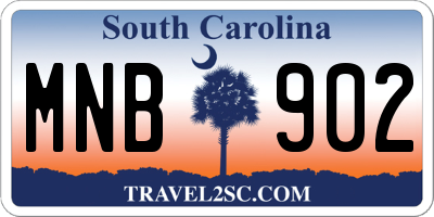 SC license plate MNB902