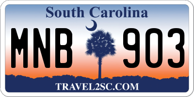 SC license plate MNB903