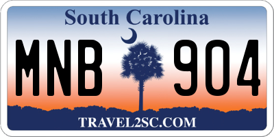 SC license plate MNB904