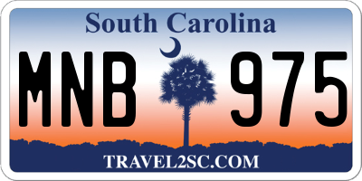SC license plate MNB975