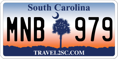 SC license plate MNB979